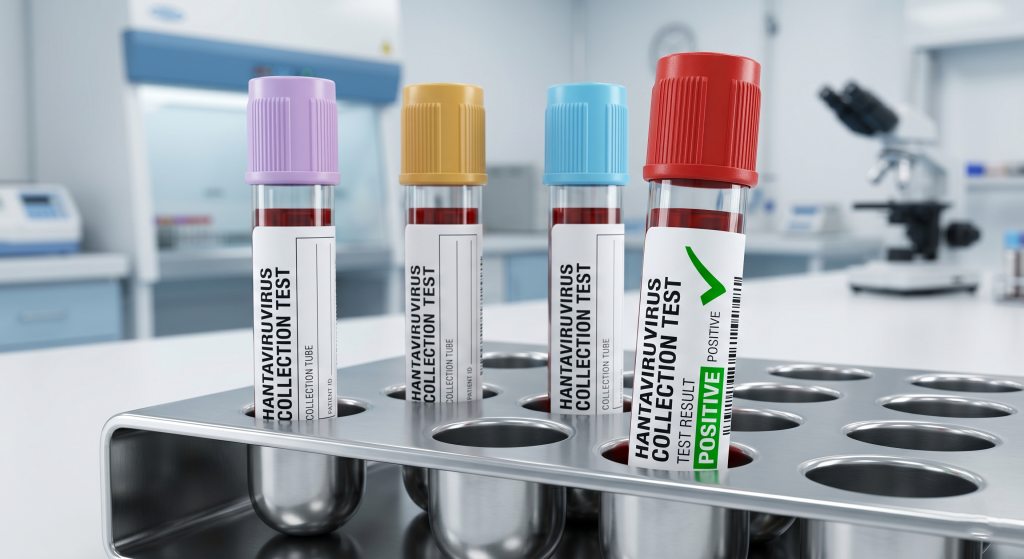 Hantavirus testing tube